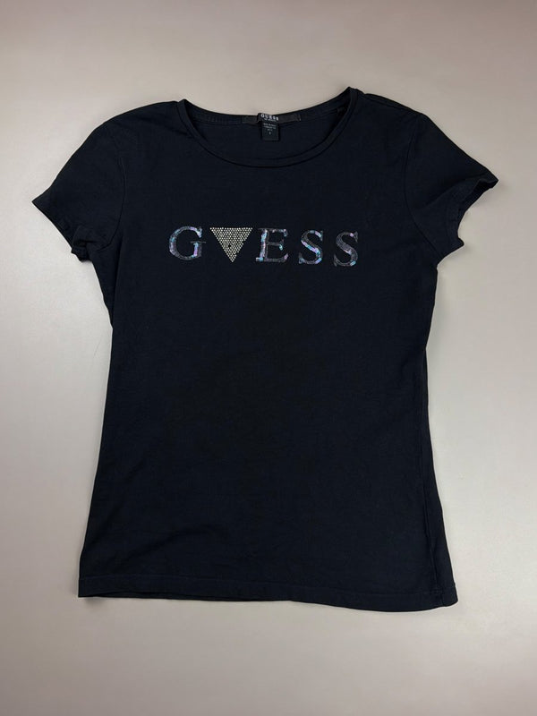 Guess Los Angeles "Sequin Triangle" Tee - All Black