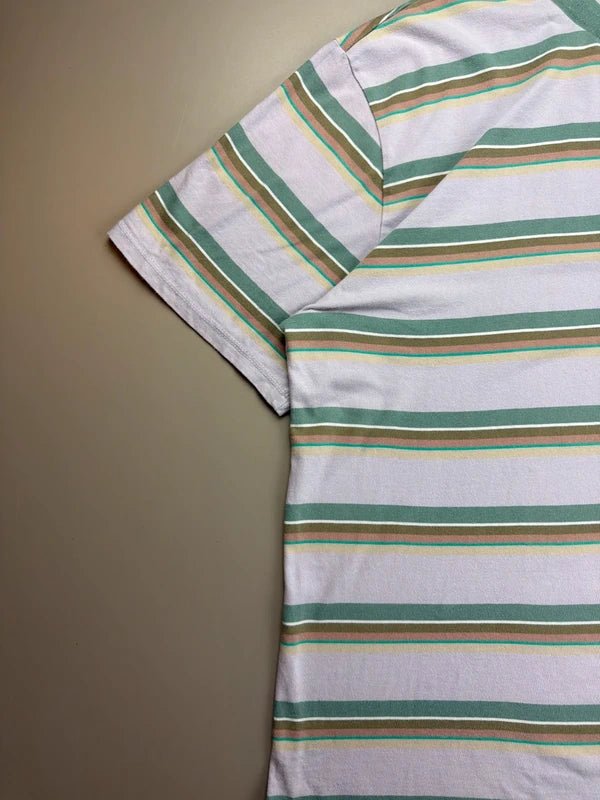 Guess Originals "Retro Stripe" Boxy Tee - Sage & Lavender