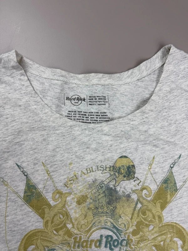 Hard Rock Cafe Cancun "World Tour" Guitar Graphic Tee - Heather Grey - Past Pieces