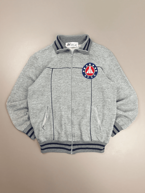 hi ZEUS Vintage "BOSQ Shuttle" Trackjacket - Grey Melange