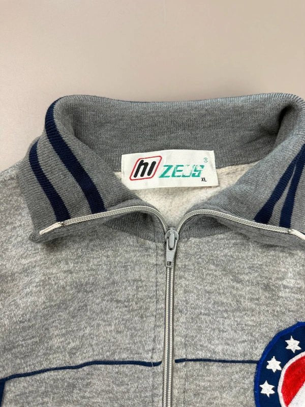 hi ZEUS Vintage "BOSQ Shuttle" Trackjacket - Grey Melange - Past Pieces