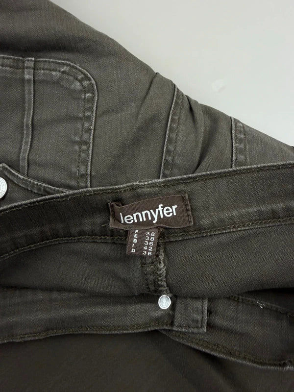 Jennyfer "Aura" Utility Low Waist Flare - Faded Charcoal - Past Pieces