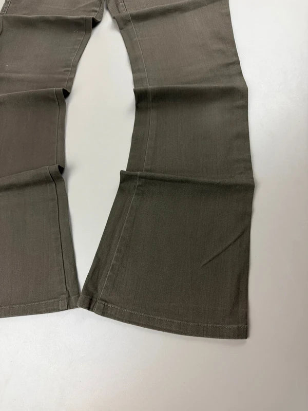 Jennyfer "Aura" Utility Low Waist Flare - Faded Charcoal - Past Pieces