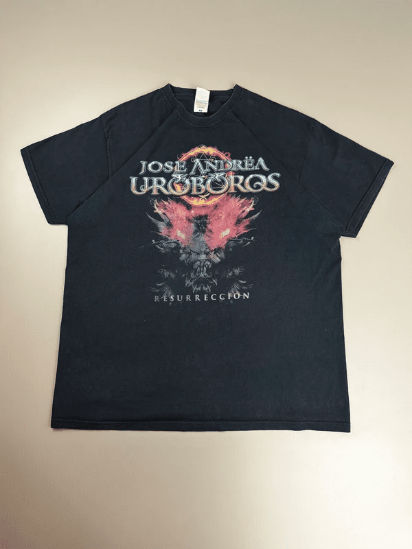 José Andrëa Uróboros "Resurrección" Graphic Merch Tee - Washed Black