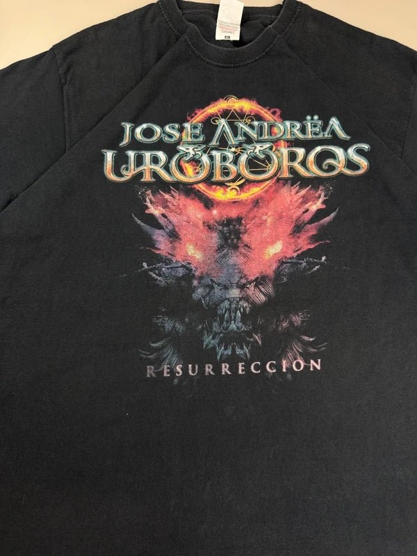 José Andrëa Uróboros "Resurrección" Graphic Merch Tee - Washed Black - Past Pieces