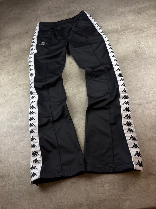 Kappa Banda Flared Tearaway Trackpants - Black / White