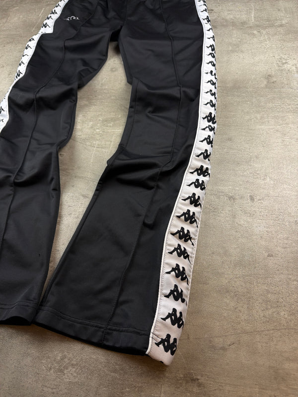 Kappa Banda Flared Tearaway Trackpants - Black / White