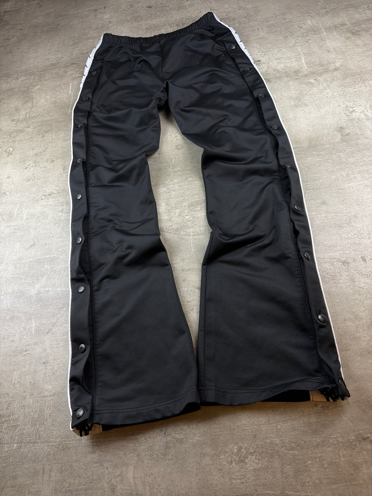 Kappa Banda Flared Tearaway Trackpants - Black / White - Past Pieces