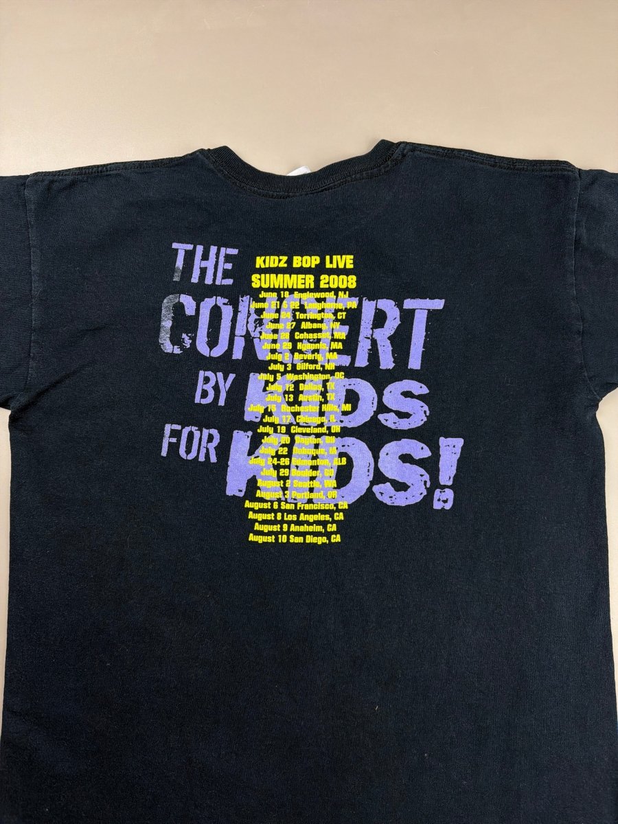 Kidz Bop Live "Summer 2008" Tour Merch Tee - Washed Black - Past Pieces