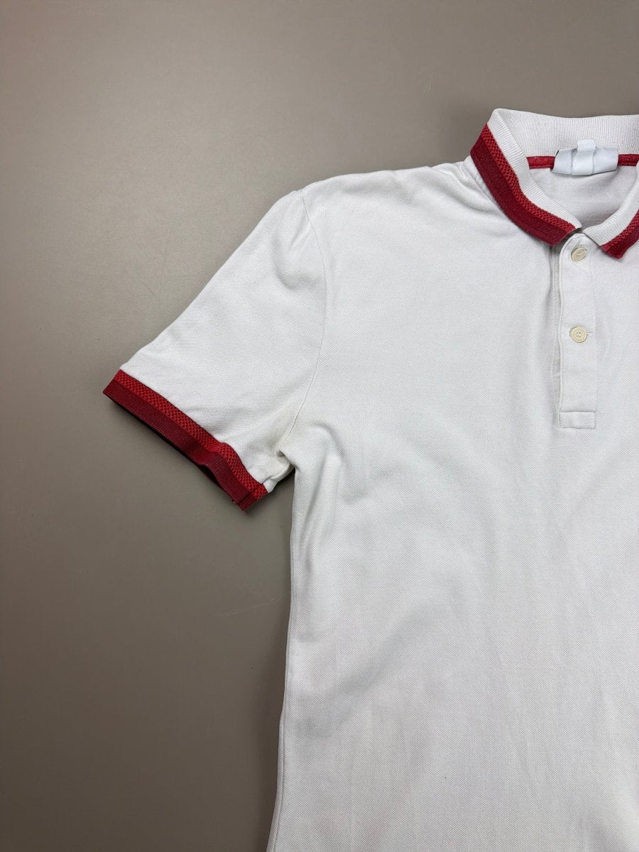 Lacoste Archive "Slim Fit" Contrast Polo - White / Burgundy Red - Past Pieces