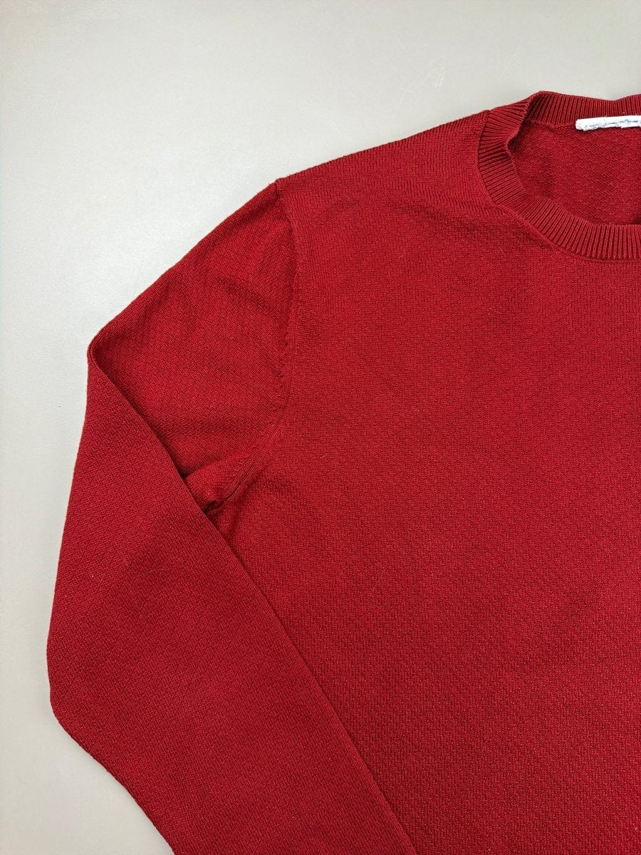 Lacoste "Casual Class" Textured Pocket Knit - Cherry Red - Past Pieces