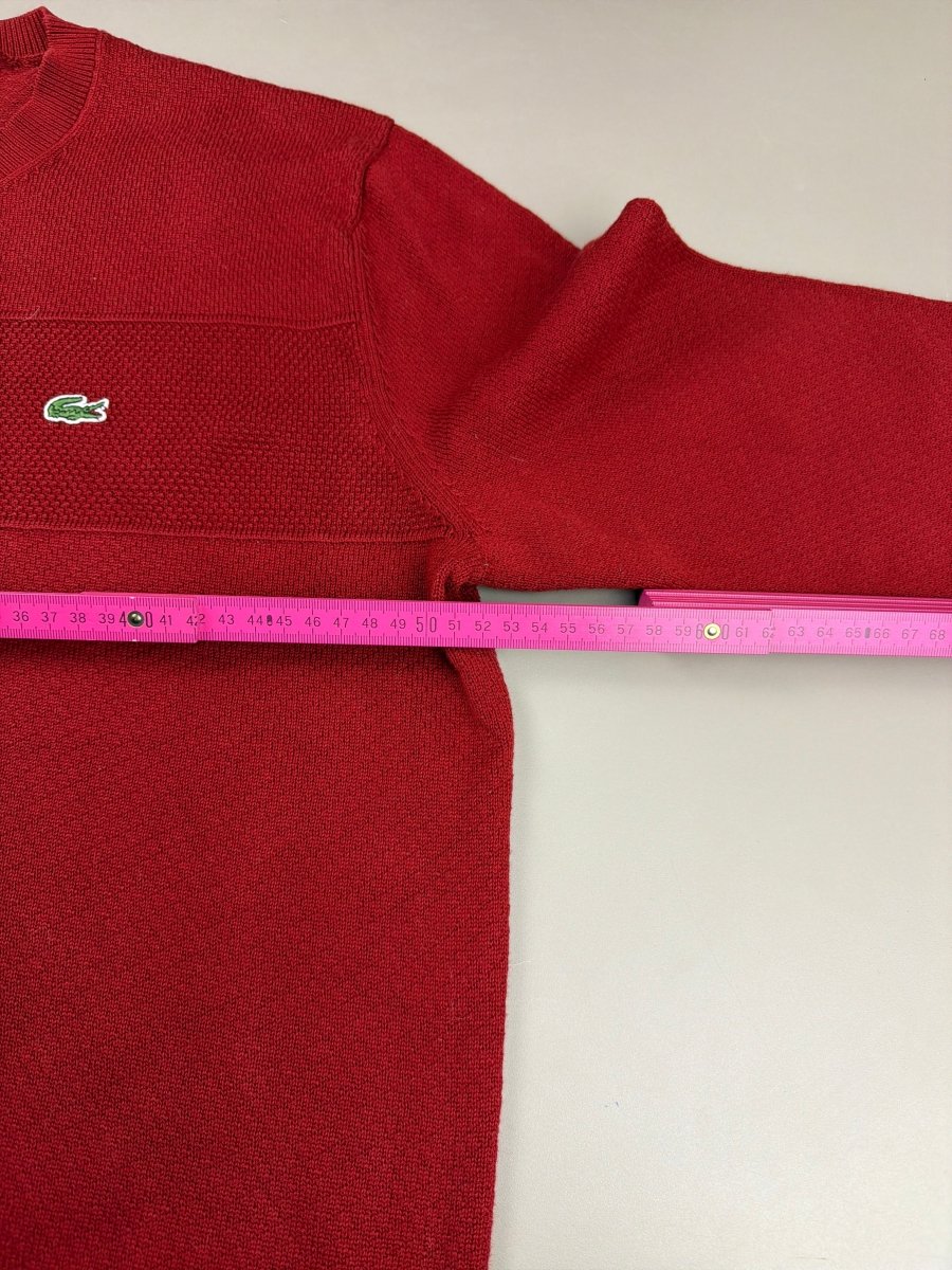 Lacoste "Casual Class" Textured Pocket Knit - Cherry Red - Past Pieces