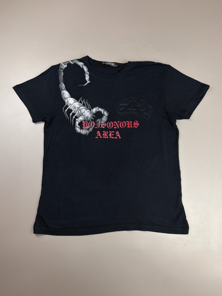 LAGOS "Poisonous Area" Scorpion Graphic Tee - Black/Red - Past Pieces