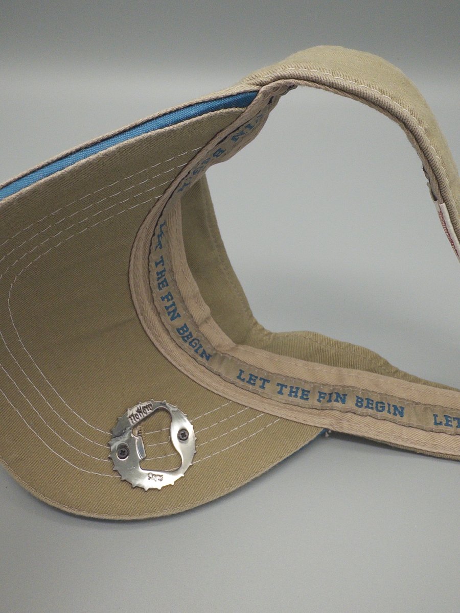 LandShark Lager Margaritaville Archive "Island Fin" Bottle Opener Visor - Khaki - Past Pieces