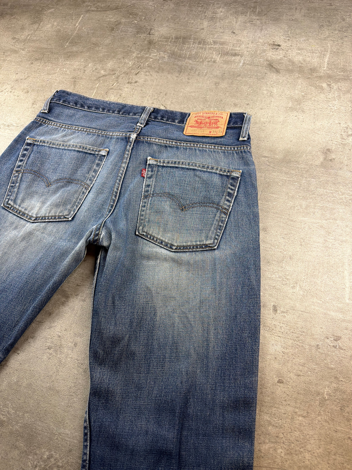 Levi's "507" Y2K Bootcut Flared Denim - Washed Blue - Past Pieces