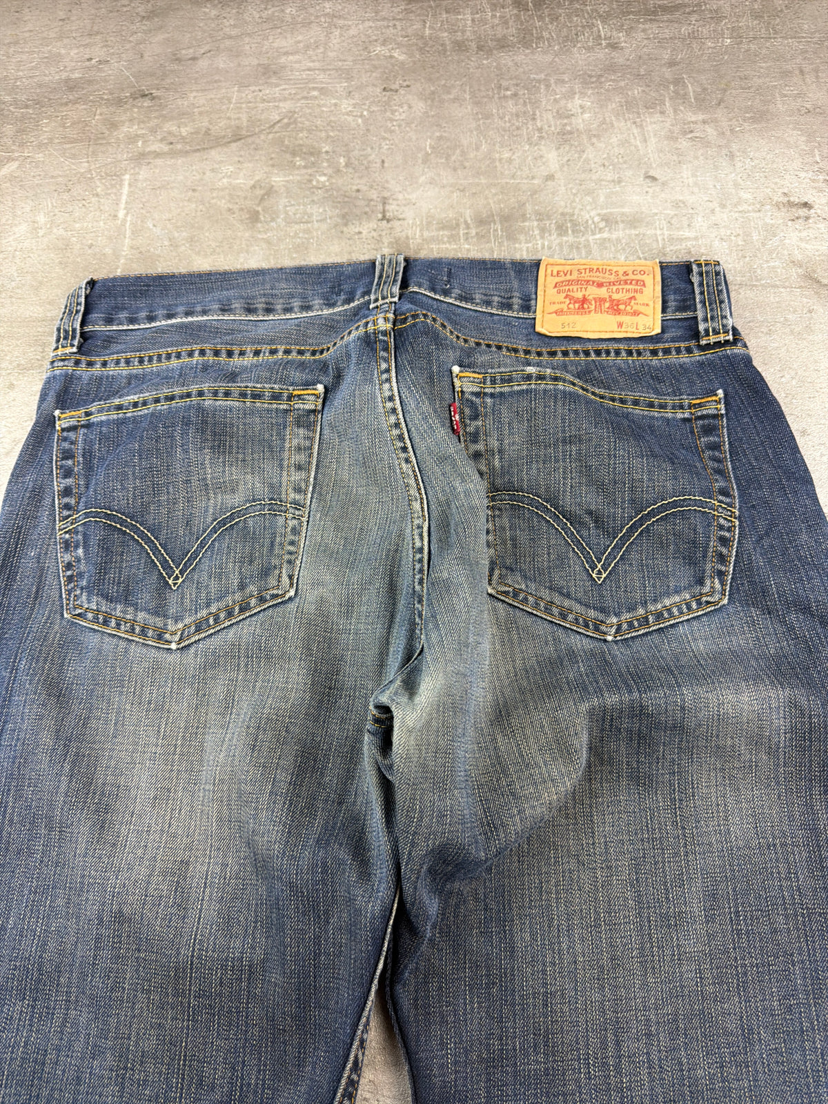 Levi's "512" Bootcut Y2K Faded Denim Jeans - Washed Blue - Past Pieces