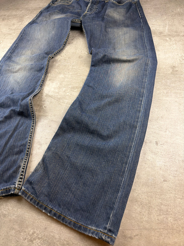 Levi's "512" Bootcut Y2K Faded Denim Jeans - Washed Blue