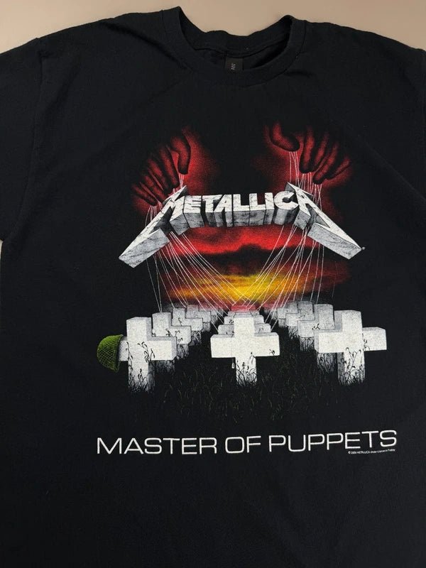 Metallica "Master of Puppets" Graphic Merch Tee - All Black & Purple