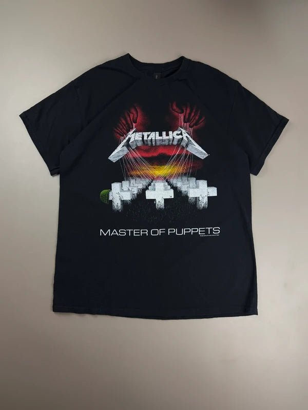 Metallica "Master of Puppets" Graphic Merch Tee - All Black & Purple