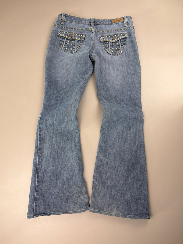 Mudd Archive "Aura" Flared Denim - Y2K McBling Low Waist