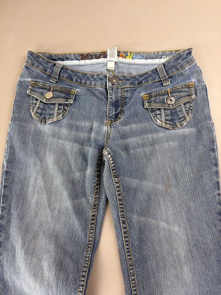 Mudd Archive "Aura" Flared Denim - Y2K McBling Low Waist - Past Pieces