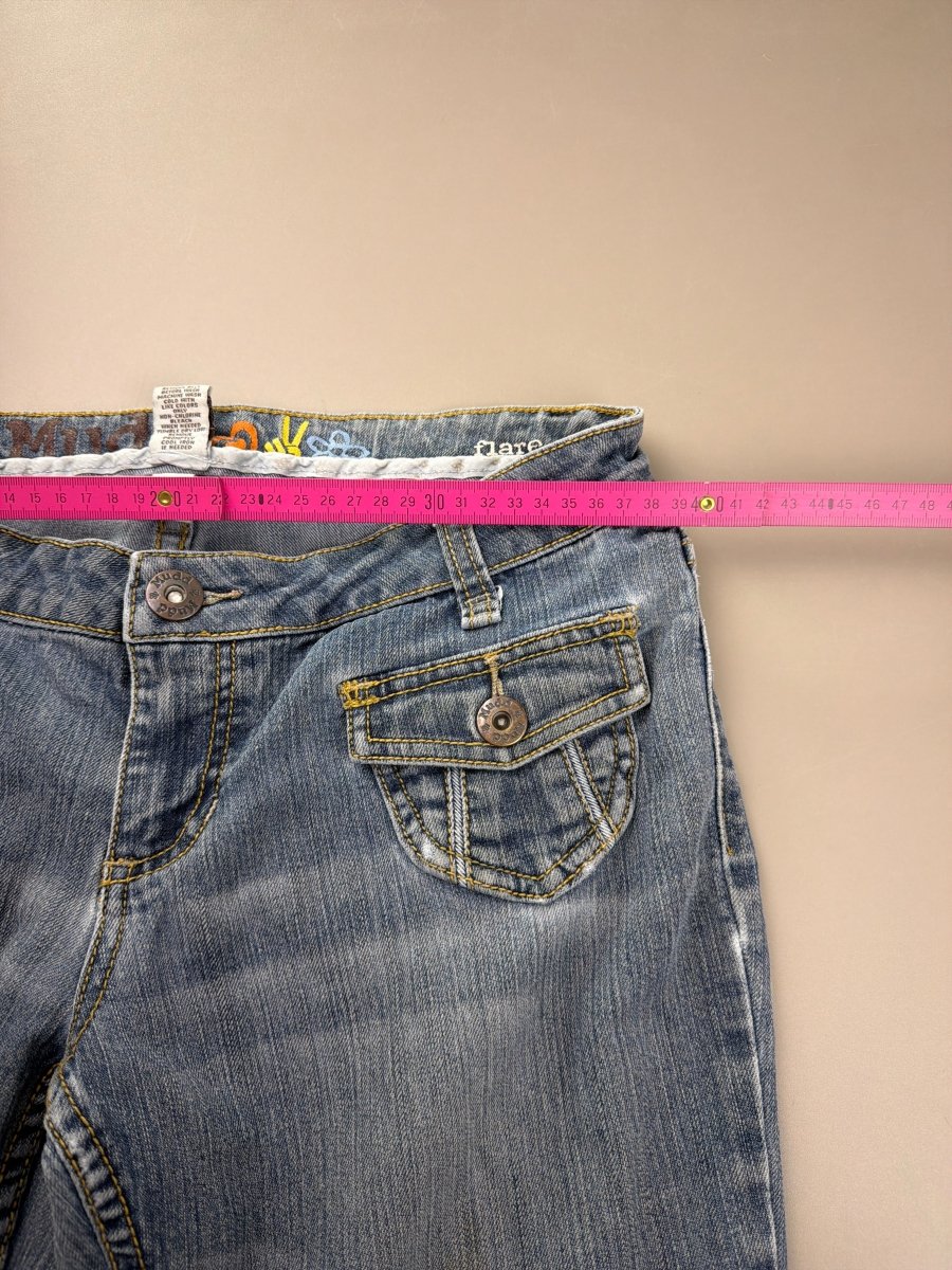 Mudd Archive "Aura" Flared Denim - Y2K McBling Low Waist - Past Pieces