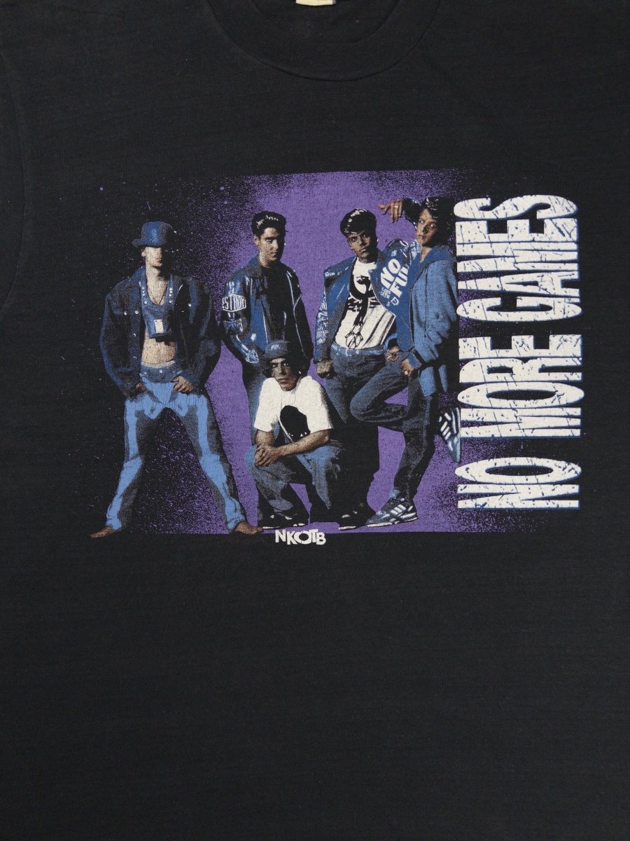 New Kids on the Block "No More Games" 90s Tour Tee - Washed Black - Past Pieces