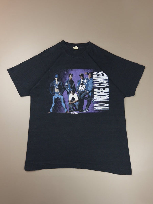 New Kids on the Block "No More Games" 90s Tour Tee - Washed Black