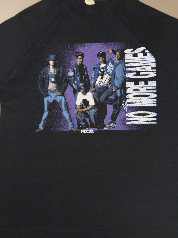 New Kids on the Block "No More Games" 90s Tour Tee - Washed Black