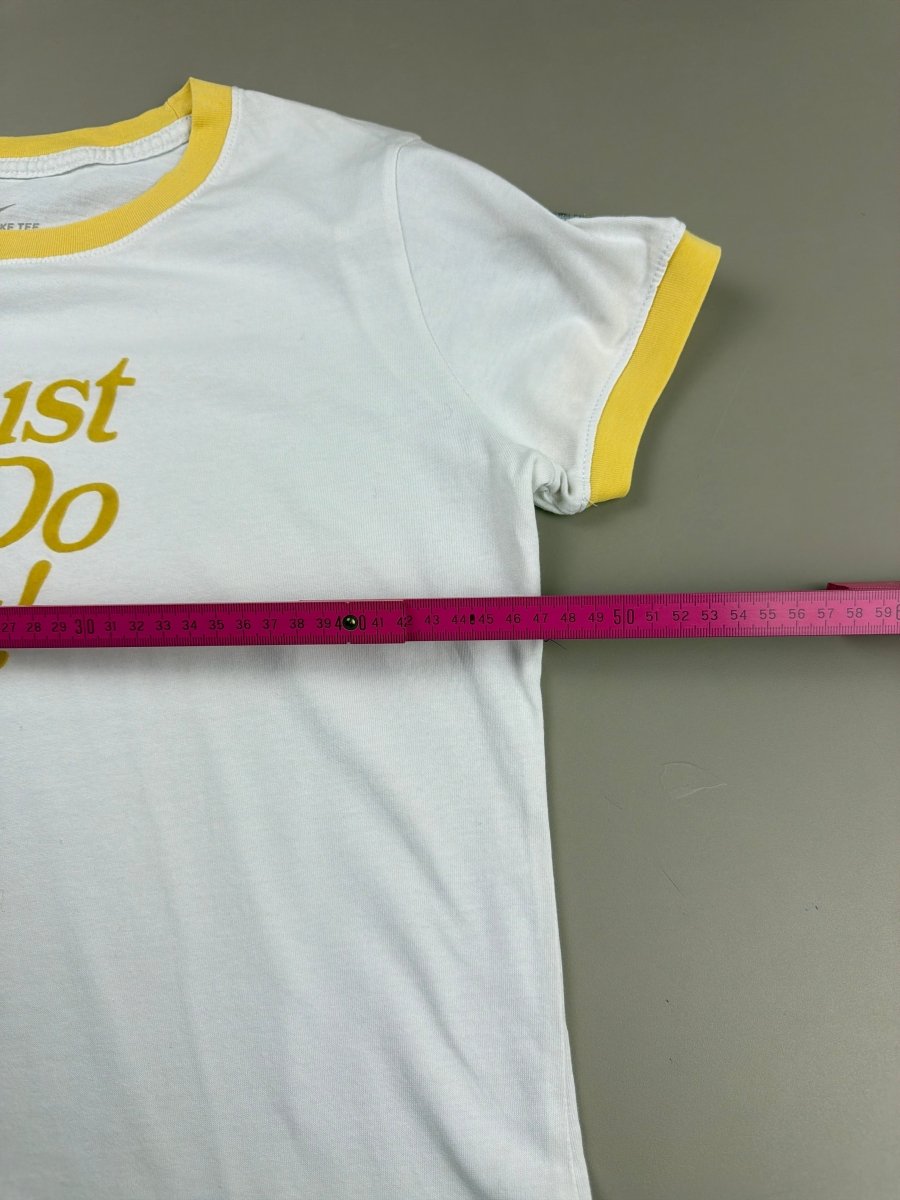 Nike Retro Script "Just Do It" Ringer Tee - Sun Yellow - Past Pieces