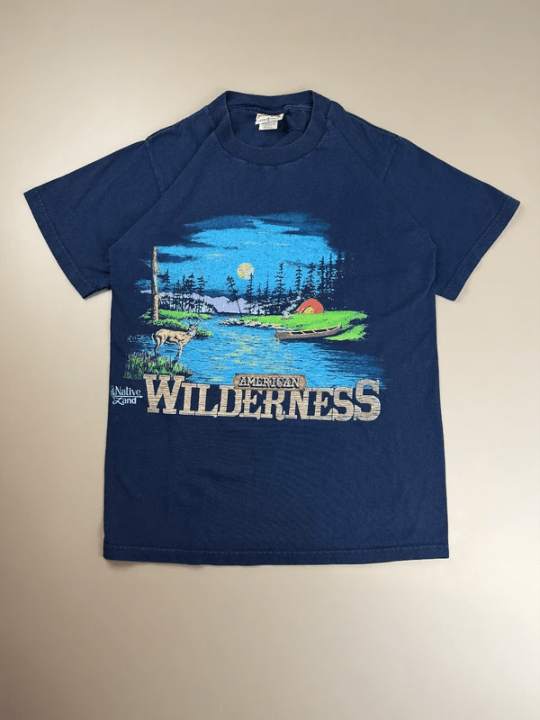 Nutmeg Mills "American Wilderness" Graphic Tee - Indigo Nature