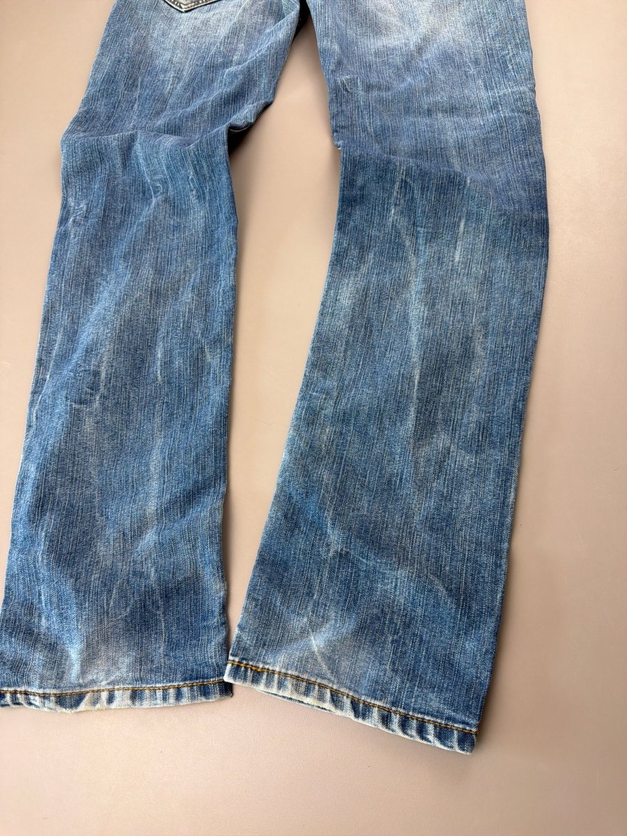 Oniarai Archive "Golden Dragon" Embroidered Jeans - Cyber Indigo Wash - Past Pieces