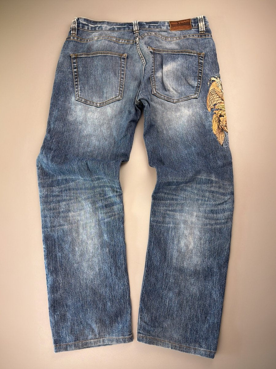 Oniarai Archive "Koi Skull" Tattoo Print Denim – Japanese Cyber - Past Pieces