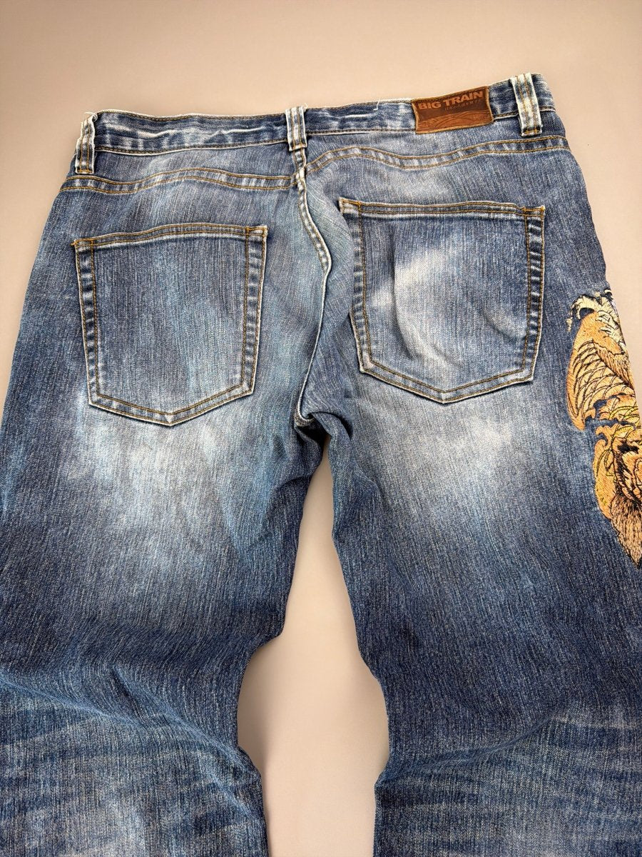 Oniarai Archive "Koi Skull" Tattoo Print Denim – Japanese Cyber - Past Pieces