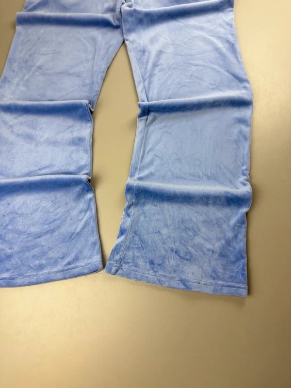 Playboy Rhinestone Velour "Bling Bunny" Trackpants – Periwinkle Y2K Pastel