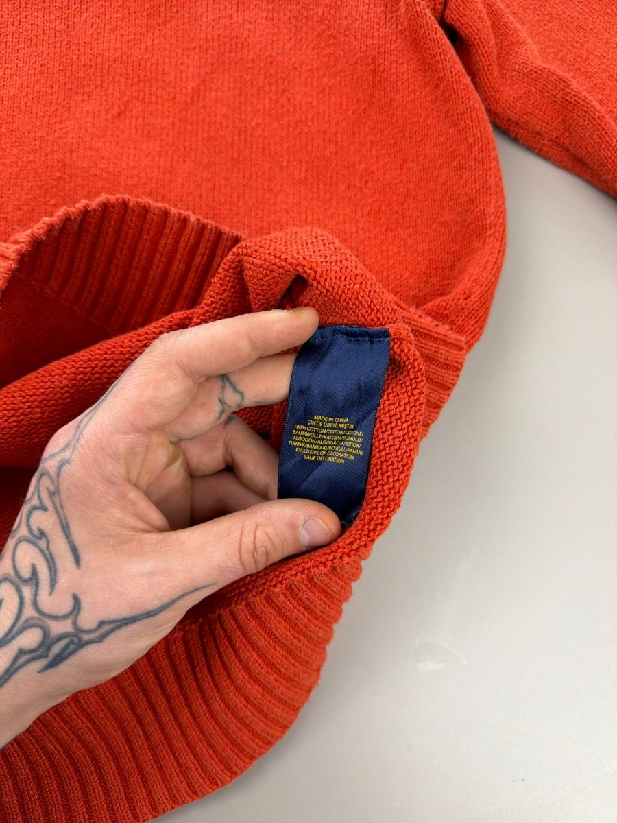 Polo Ralph Lauren Archive Classic Crewneck Sweater - Vibrant Orange - Past Pieces