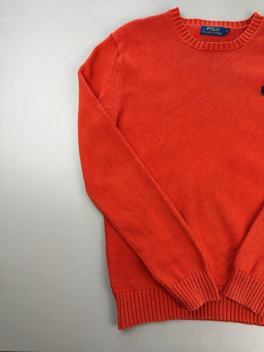 Polo Ralph Lauren Archive Classic Crewneck Sweater - Vibrant Orange - Past Pieces