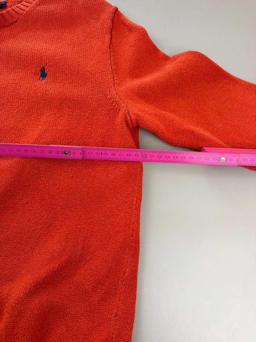 Polo Ralph Lauren Archive Classic Crewneck Sweater - Vibrant Orange - Past Pieces