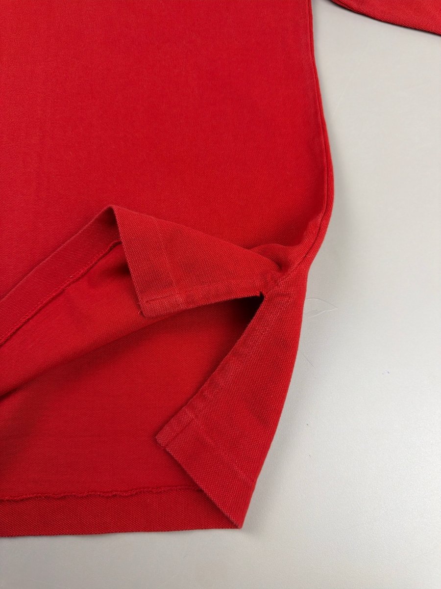 Polo Ralph Lauren Archive "Essential" Longsleeve Polo - Racing Red & Cyan Pop - Past Pieces