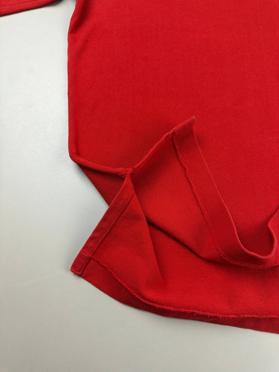 Polo Ralph Lauren Archive "Essential" Longsleeve Polo - Racing Red & Cyan Pop - Past Pieces