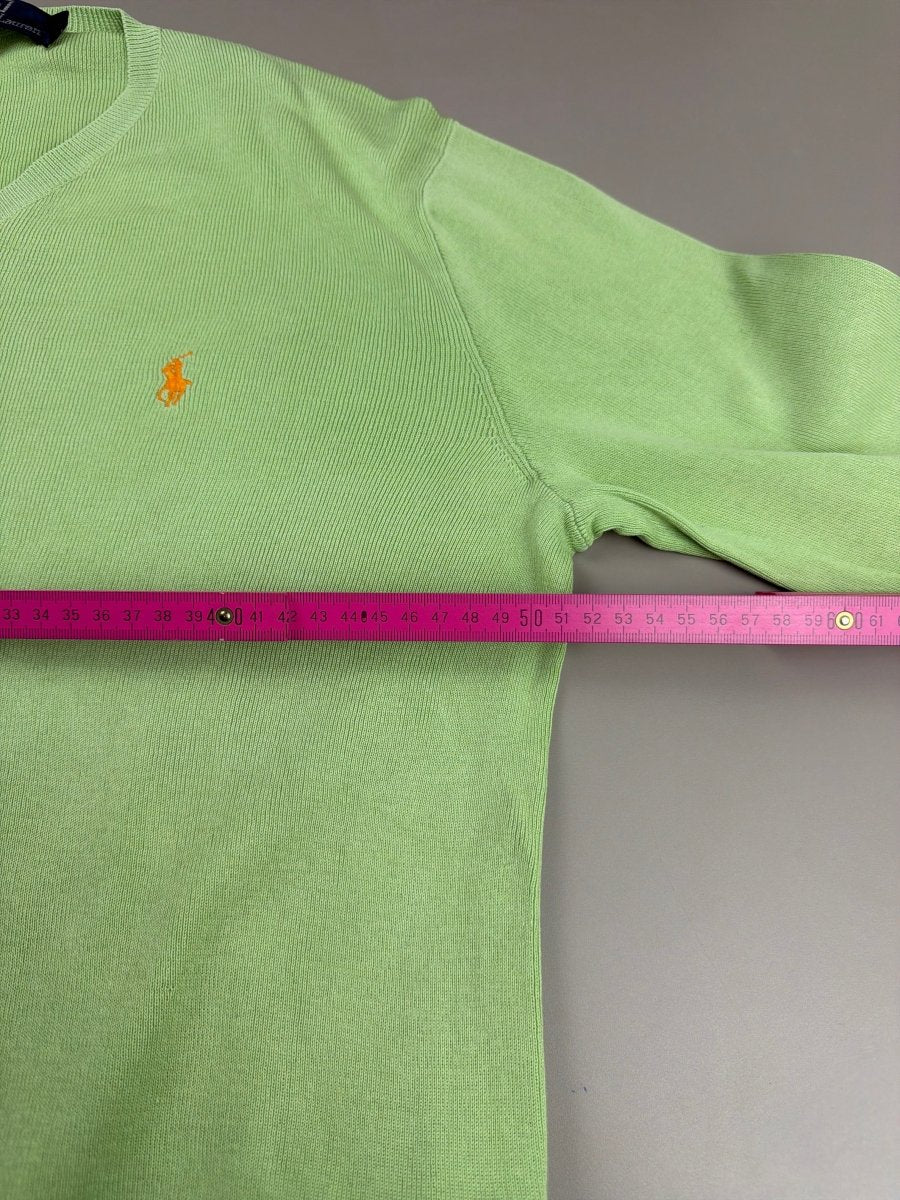 Polo Ralph Lauren "Neon Lime" V - Neck Sweater - Pastel Pop - Past Pieces