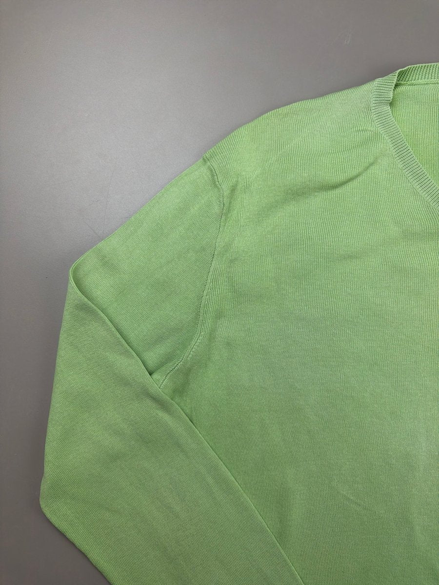 Polo Ralph Lauren "Neon Lime" V - Neck Sweater - Pastel Pop - Past Pieces