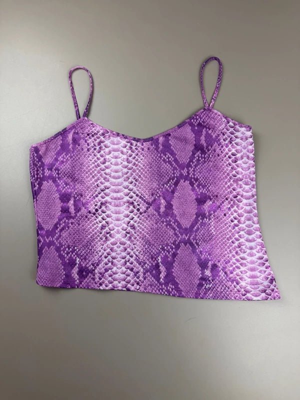 Profile Denim "Amethyst" Snake Cami - Purple Animal Print