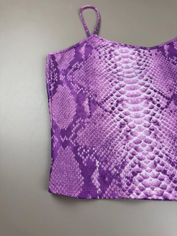 Profile Denim "Amethyst" Snake Cami - Purple Animal Print