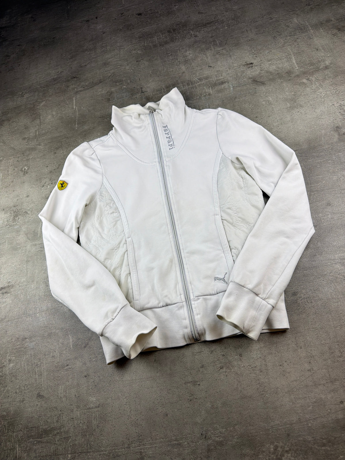Puma Scuderia Ferrari Y2K Quilted Trackjacket - White / Silver - Past Pieces