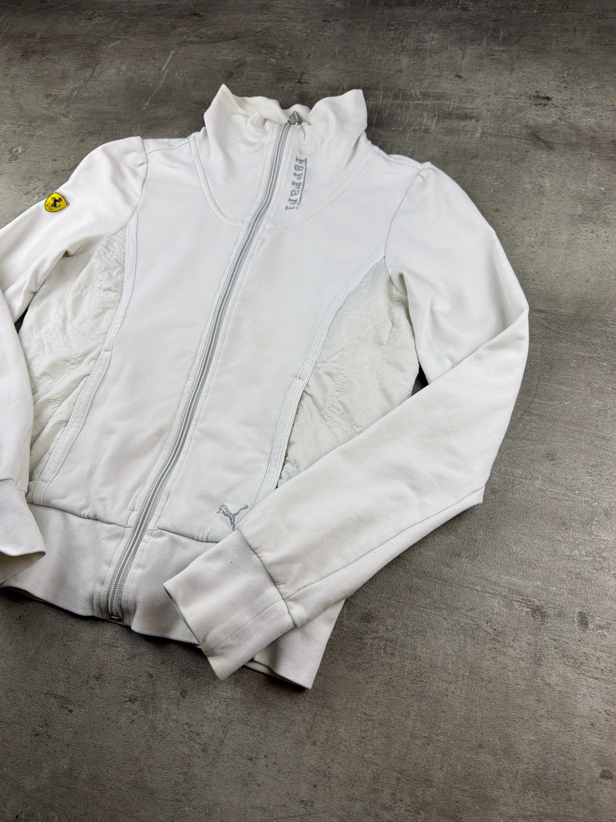 Puma Scuderia Ferrari Y2K Quilted Trackjacket - White / Silver - Past Pieces