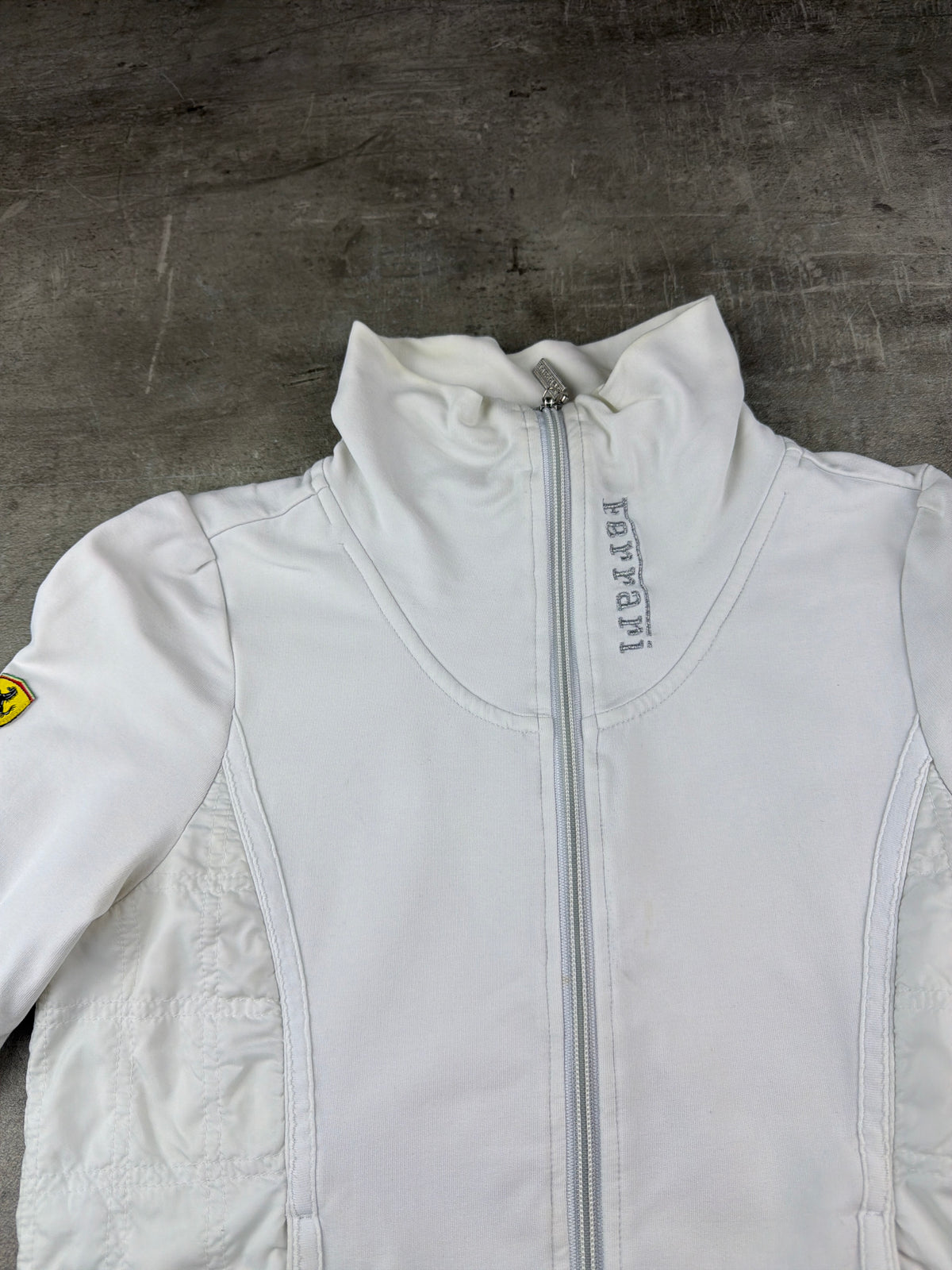 Puma Scuderia Ferrari Y2K Quilted Trackjacket - White / Silver - Past Pieces