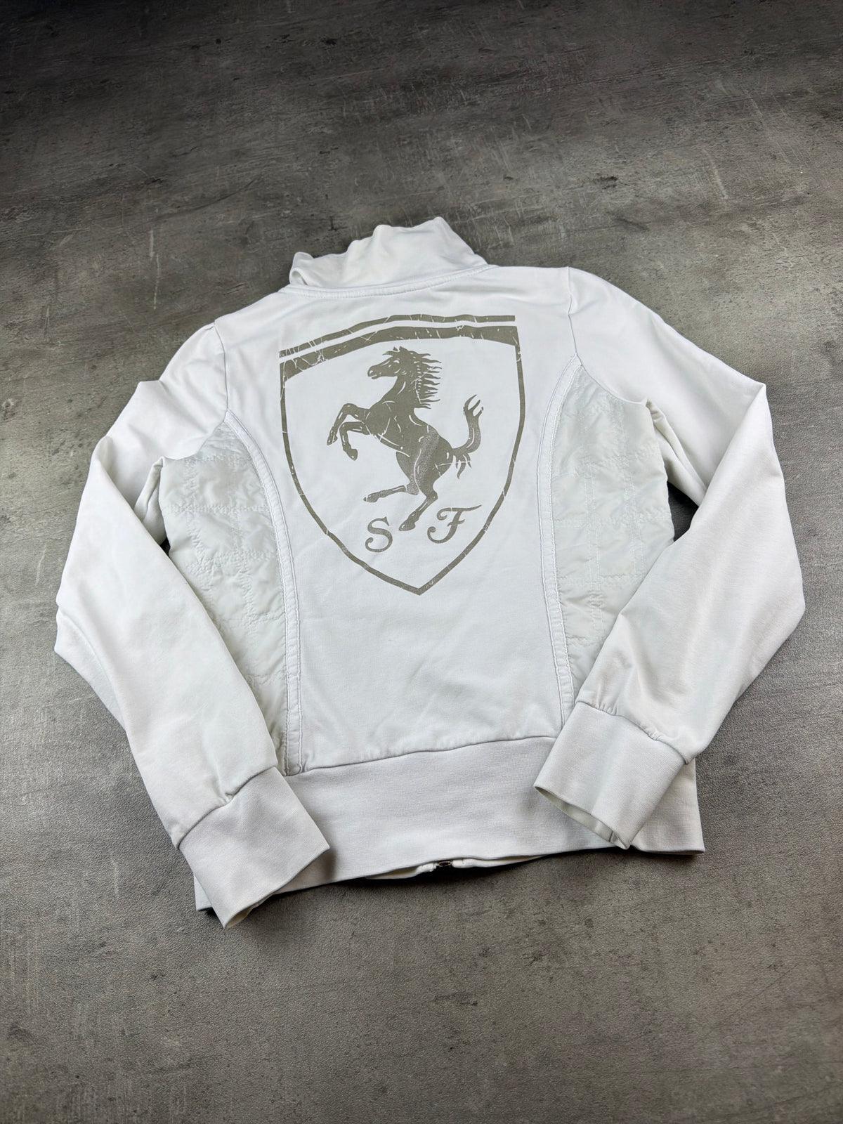 Puma Scuderia Ferrari Y2K Quilted Trackjacket - White / Silver - Past Pieces