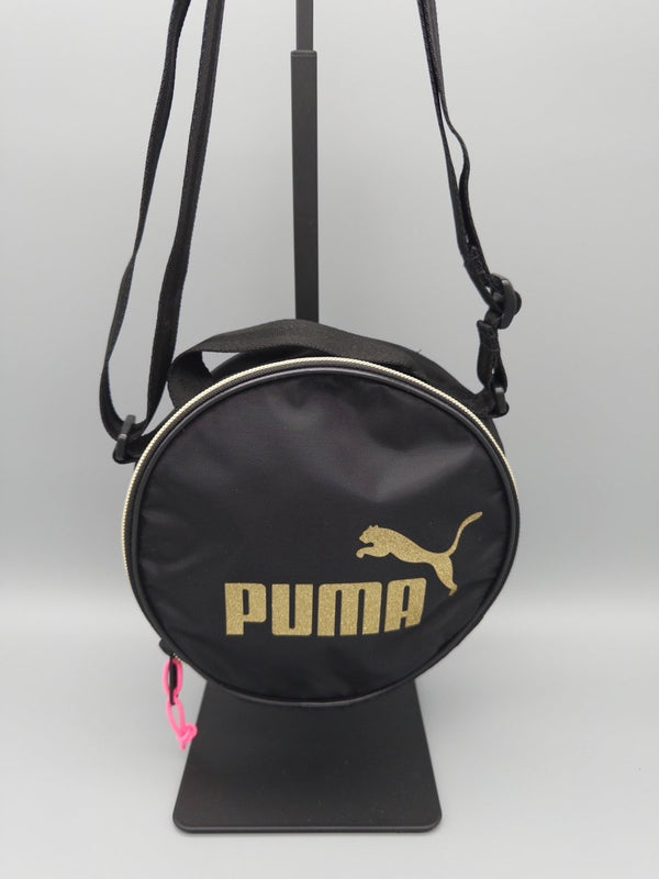 Puma Sportstyle "Glitter" Circle Mini Bag - Black/Gold Y2K Aesthetic