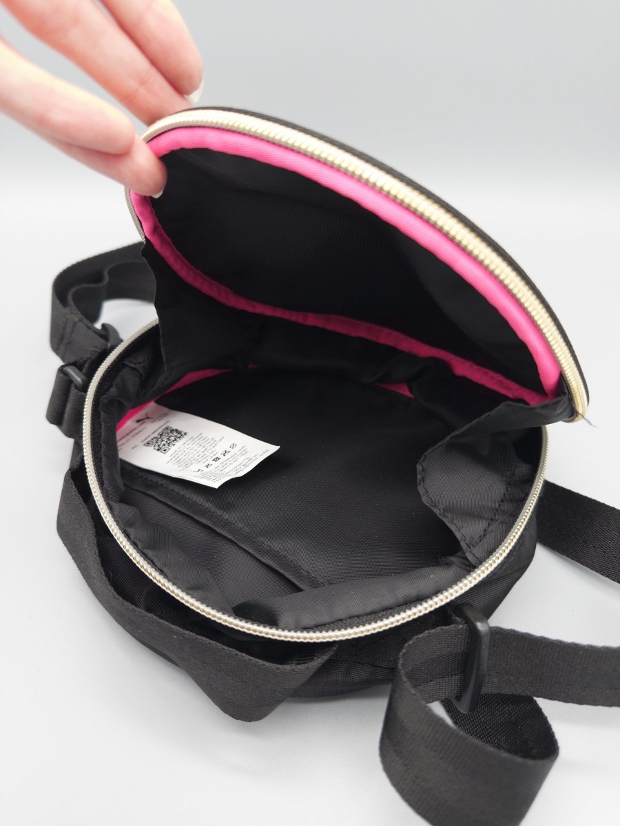 Puma Sportstyle "Glitter" Circle Mini Bag - Black/Gold Y2K Aesthetic - Past Pieces